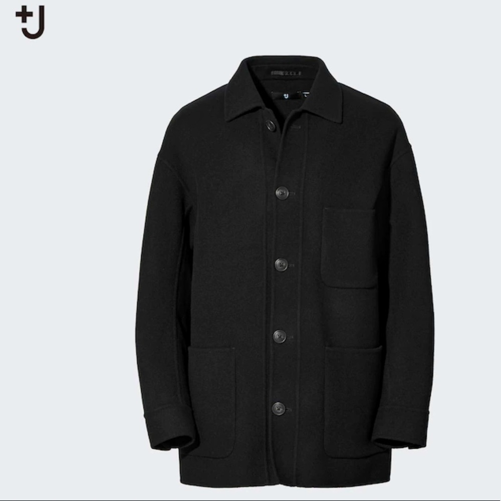 +J wool blend oversized shirt jacket